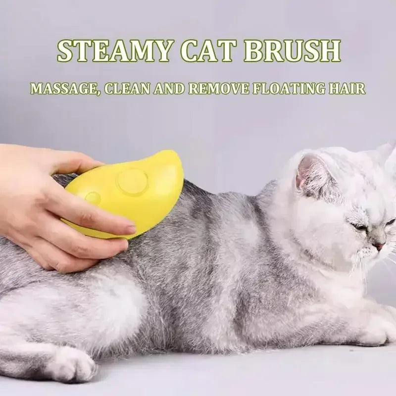 Steam brush for cats 